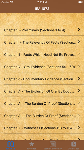 Indian Evidence Act 1872 Screenshot 2 - AppWisp.com Indian Evidence Act 1872 Screenshot 2 - AppWisp.com