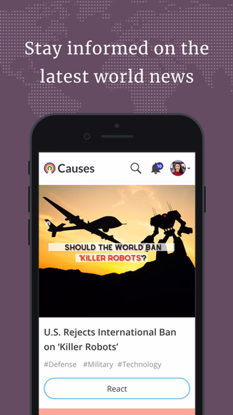 Causes - Impact Your World Screenshot 1 - AppWisp.com Causes - Impact Your World Screenshot 1 - AppWisp.com
