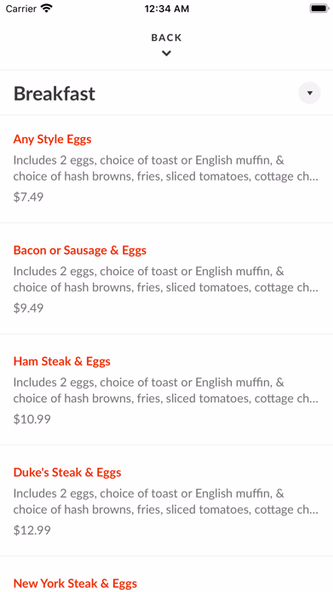 Duke's Cafe Screenshot 3 - AppWisp.com Duke's Cafe Screenshot 3 - AppWisp.com