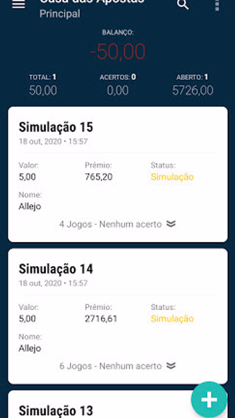 Casa das Apostas - Simulações Screenshot 3 - AppWisp.com Casa das Apostas - Simulações Screenshot 3 - AppWisp.com