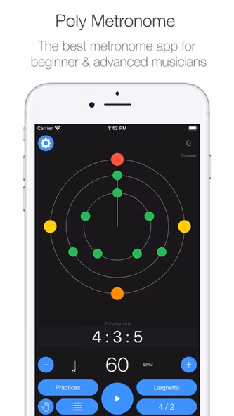 Poly Metronome Screenshot 1 - AppWisp.com Poly Metronome Screenshot 1 - AppWisp.com