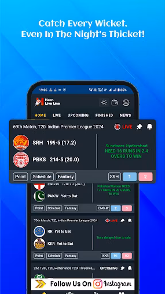 Hero Live Line - Cricket Score Screenshot 2 - AppWisp.com