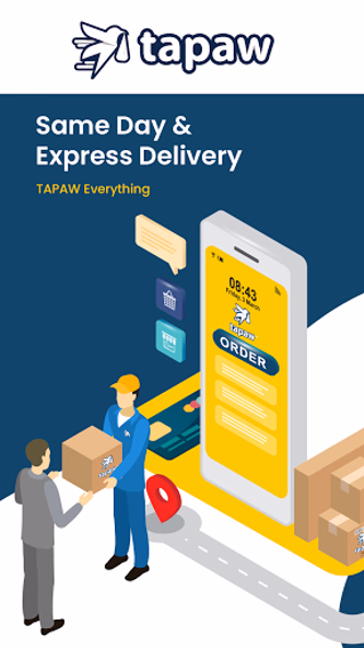 TAPAW - Food & Parcel Express Screenshot 1 - AppWisp.com TAPAW - Food & Parcel Express Screenshot 1 - AppWisp.com