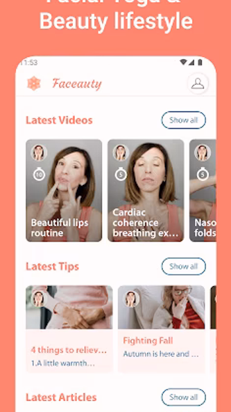 Faceauty: Face Yoga Exercise Screenshot 1 - AppWisp.com Faceauty: Face Yoga Exercise Screenshot 1 - AppWisp.com