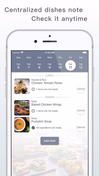 HomeChef - Cooking Schedule Screenshot 4 - AppWisp.com HomeChef - Cooking Schedule Screenshot 4 - AppWisp.com