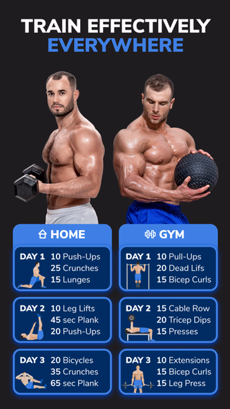 Workouts For Men: Gym & Home Screenshot 3 - AppWisp.com Workouts For Men: Gym & Home Screenshot 3 - AppWisp.com