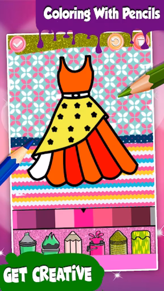 Dresses Coloring Book Glitter Screenshot 4 - AppWisp.com Dresses Coloring Book Glitter Screenshot 4 - AppWisp.com