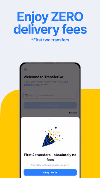 TransferGo: Money Transfer Screenshot 3 - AppWisp.com TransferGo: Money Transfer Screenshot 3 - AppWisp.com