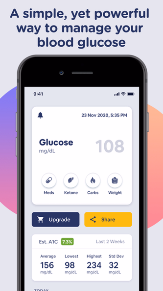 Blood Sugar Tracking Glucobyte Screenshot 1 - AppWisp.com Blood Sugar Tracking Glucobyte Screenshot 1 - AppWisp.com