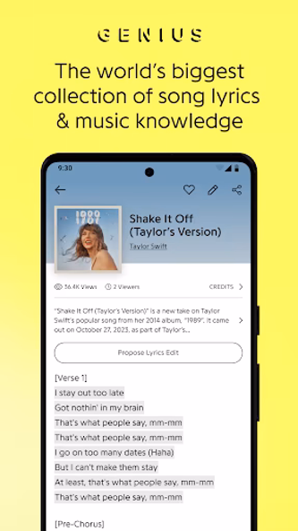 Genius — Song Lyrics Finder Screenshot 1 - AppWisp.com Genius — Song Lyrics Finder Screenshot 1 - AppWisp.com