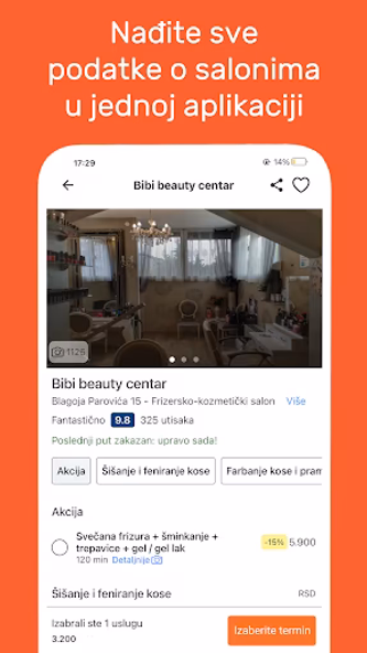 SrediMe - Zakazivanje salona Screenshot 2 - AppWisp.com SrediMe - Zakazivanje salona Screenshot 2 - AppWisp.com