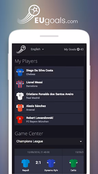 EUgoals – Live football scores Screenshot 1 - AppWisp.com EUgoals – Live football scores Screenshot 1 - AppWisp.com