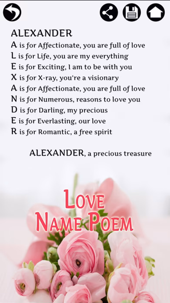 Name Poem Maker - Name Meaning Screenshot 2 - AppWisp.com Name Poem Maker - Name Meaning Screenshot 2 - AppWisp.com
