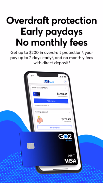 GO2bank: Mobile banking Screenshot 1 - AppWisp.com GO2bank: Mobile banking Screenshot 1 - AppWisp.com