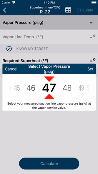 HVACR Check & Charge Screenshot 3 - AppWisp.com HVACR Check & Charge Screenshot 3 - AppWisp.com