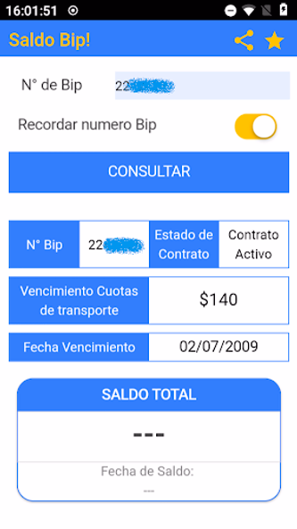 Saldo Bip! Screenshot 3 - AppWisp.com Saldo Bip! Screenshot 3 - AppWisp.com
