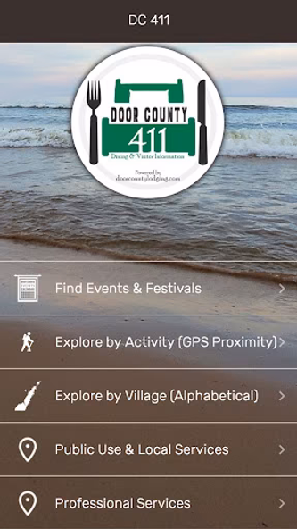 Door County 411 Screenshot 2 - AppWisp.com Door County 411 Screenshot 2 - AppWisp.com