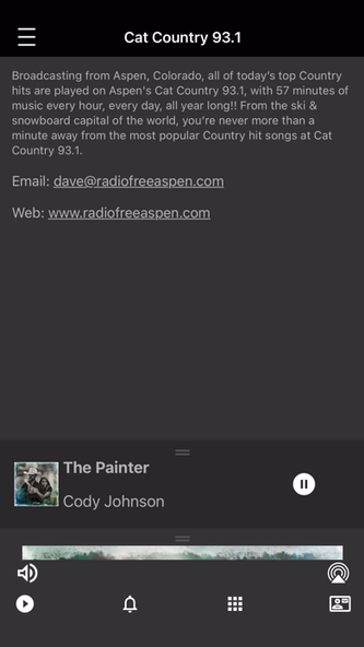 Aspen's Cat Country 93.1 Screenshot 3 - AppWisp.com Aspen's Cat Country 93.1 Screenshot 3 - AppWisp.com