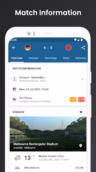 Footba11 - Soccer Live Scores Screenshot 3 - AppWisp.com Footba11 - Soccer Live Scores Screenshot 3 - AppWisp.com