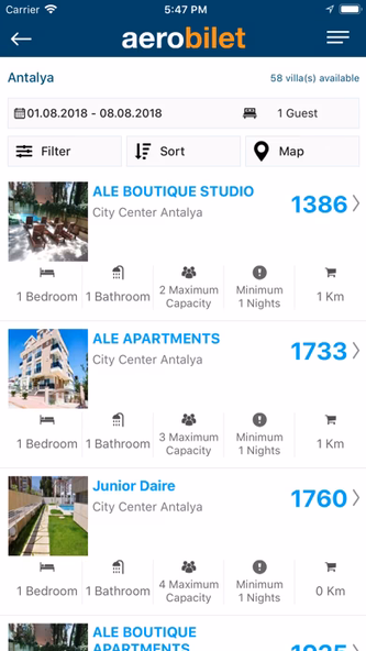 Aerobilet - Flights, Hotels Screenshot 4 - AppWisp.com Aerobilet - Flights, Hotels Screenshot 4 - AppWisp.com