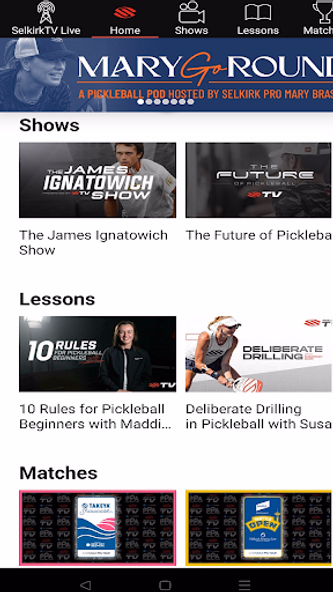 Selkirk Pickleball TV Screenshot 1 - AppWisp.com Selkirk Pickleball TV Screenshot 1 - AppWisp.com