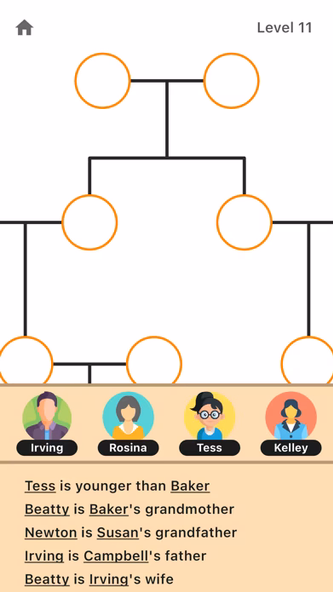 Family Tree - Logic Game Screenshot 2 - AppWisp.com Family Tree - Logic Game Screenshot 2 - AppWisp.com