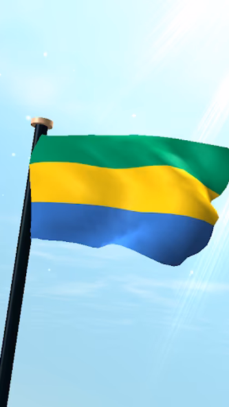 Gabon Flag 3D Free Wallpaper Screenshot 1 - AppWisp.com Gabon Flag 3D Free Wallpaper Screenshot 1 - AppWisp.com