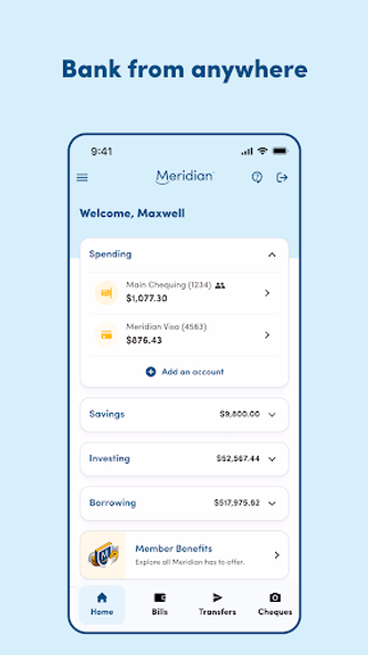 Meridian Mobile Banking Screenshot 1 - AppWisp.com Meridian Mobile Banking Screenshot 1 - AppWisp.com