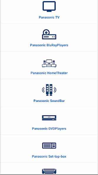 Panasonic Universal Remote Screenshot 1 - AppWisp.com Panasonic Universal Remote Screenshot 1 - AppWisp.com