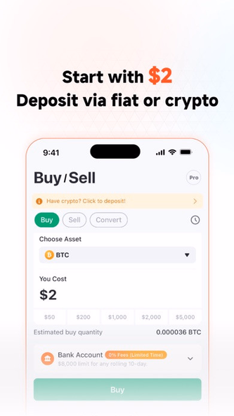 Pionex US - Buy BTC and ETH Screenshot 3 - AppWisp.com Pionex US - Buy BTC and ETH Screenshot 3 - AppWisp.com