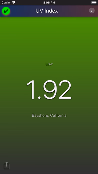 UV Index - App Screenshot 2 - AppWisp.com UV Index - App Screenshot 2 - AppWisp.com