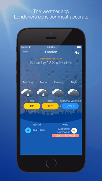 London Weather Screenshot 1 - AppWisp.com London Weather Screenshot 1 - AppWisp.com