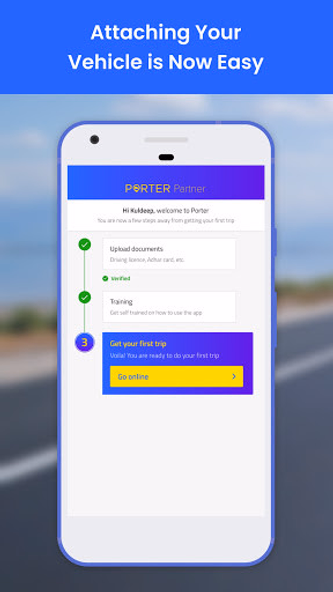 Porter Driver Partner App Screenshot 1 - AppWisp.com