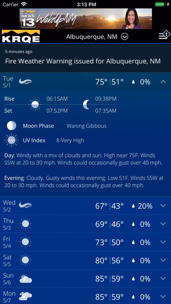 KRQE Weather - Albuquerque Screenshot 3 - AppWisp.com KRQE Weather - Albuquerque Screenshot 3 - AppWisp.com