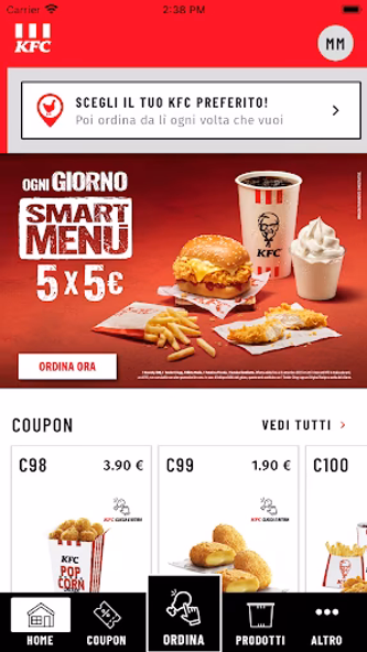 KFC Italia Screenshot 2 - AppWisp.com KFC Italia Screenshot 2 - AppWisp.com