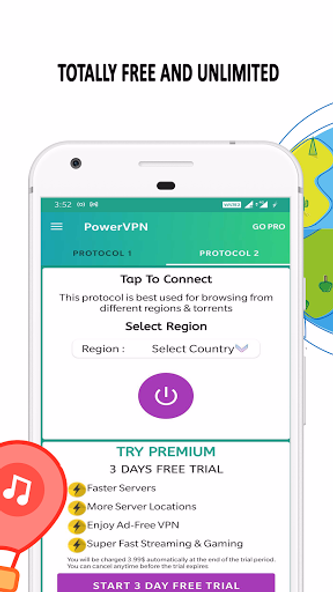 Power VPN : Fast & Secure VPN Screenshot 2 - AppWisp.com Power VPN : Fast & Secure VPN Screenshot 2 - AppWisp.com