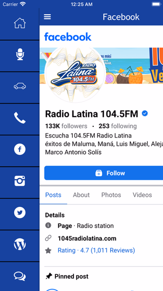 Radio Latina 104.5fm Screenshot 3 - AppWisp.com Radio Latina 104.5fm Screenshot 3 - AppWisp.com