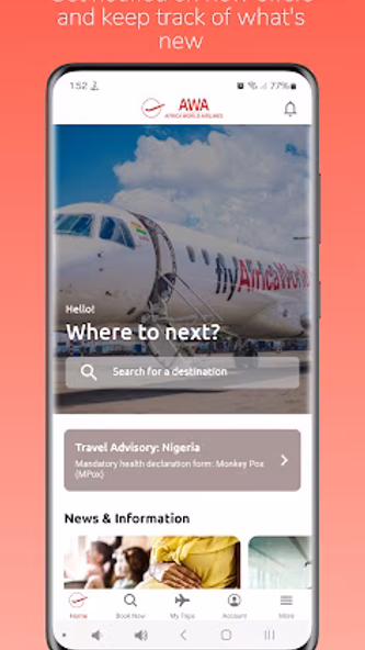 Africa World Airlines Screenshot 2 - AppWisp.com Africa World Airlines Screenshot 2 - AppWisp.com