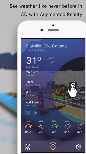 AR Weather App Screenshot 1 - AppWisp.com AR Weather App Screenshot 1 - AppWisp.com