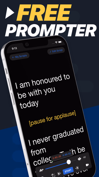 Teleprompter Screenshot 1 - AppWisp.com Teleprompter Screenshot 1 - AppWisp.com