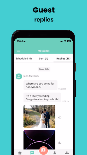 WedTexts - Wedding Texting Screenshot 3 - AppWisp.com WedTexts - Wedding Texting Screenshot 3 - AppWisp.com