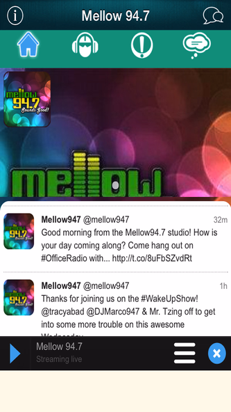 Mellow 947 Screenshot 1 - AppWisp.com Mellow 947 Screenshot 1 - AppWisp.com