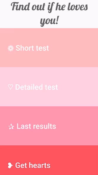 LoveTest. Only for girls Screenshot 2 - AppWisp.com LoveTest. Only for girls Screenshot 2 - AppWisp.com