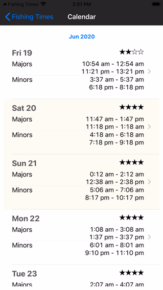 Fishing Times Calendar Screenshot 3 - AppWisp.com Fishing Times Calendar Screenshot 3 - AppWisp.com