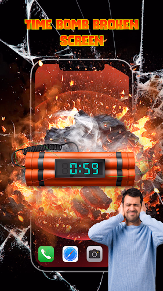 Cracked Screen with Time Bomb Screenshot 2 - AppWisp.com Cracked Screen with Time Bomb Screenshot 2 - AppWisp.com