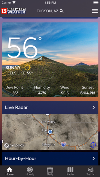 KOLD First Alert Weather Screenshot 1 - AppWisp.com KOLD First Alert Weather Screenshot 1 - AppWisp.com