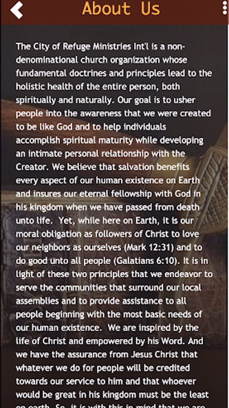 City of Refuge Ministries Intl Screenshot 2 - AppWisp.com City of Refuge Ministries Intl Screenshot 2 - AppWisp.com
