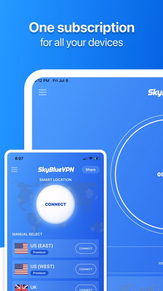 SkyBlueVPN: VPN Fast & Secure Screenshot 4 - AppWisp.com SkyBlueVPN: VPN Fast & Secure Screenshot 4 - AppWisp.com