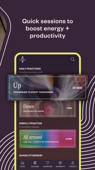Othership: Guided Breathwork Screenshot 2 - AppWisp.com Othership: Guided Breathwork Screenshot 2 - AppWisp.com