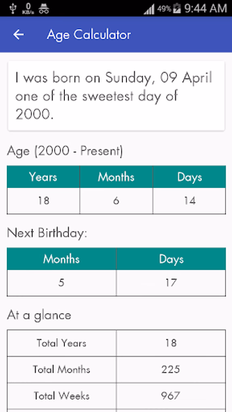 Age Calculator Screenshot 3 - AppWisp.com